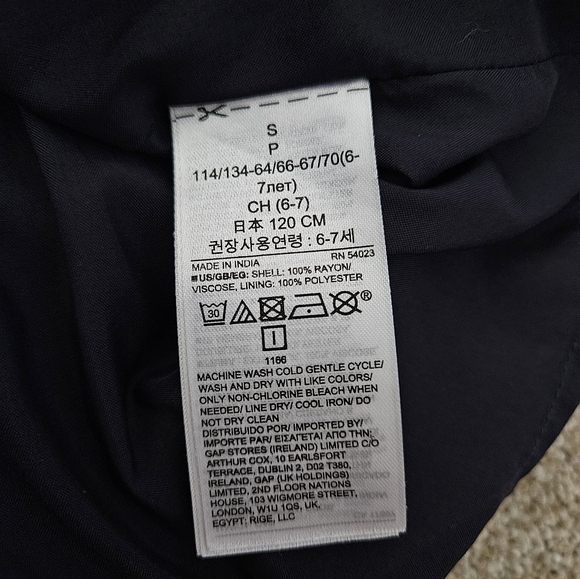 Gap Kids floral dress, size S (6/7), navy - Picture 2 of 2